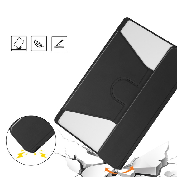 Θήκη πληκτρολογίου για Lenovo Tab M11, Rotary 360° Leather, μαύρη