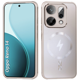 Θήκη για Oppo Reno 14, για MagSafe, με προστασία κάμερας, χρυσό