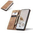 θήκη CASEME για Samsung Galaxy S20 FE, Leather Wallet Case, καφέ