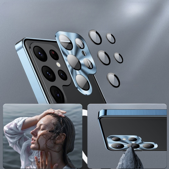 θήκη προστασίας κάμερας για το Samsung Galaxy S23 Ultra, CamShield MagSafe, διαφανής / μπλε