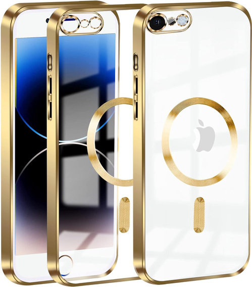 Θήκη για iPhone 7 Plus / 8 Plus, Electro MagSafe, χρυσή + Γυαλί για την οθόνη