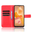 Θήκη με πτερύγιο για Infinix Hot 40i, Crazy Horse Wallet, κόκκινη