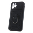 Θωρακισμένη θήκη για Iphone 15 Pro Max, θωρακισμένο Slide Ring, μαύρο + γυαλί 9H