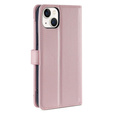 Θήκη με πτερύγιο για iPhone 14, Wallet Zipper Pocket, ροζ