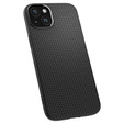 θήκη Spigen για iPhone 15, Liquid Air, μαύρη + μετριασμένο γυαλί 9H