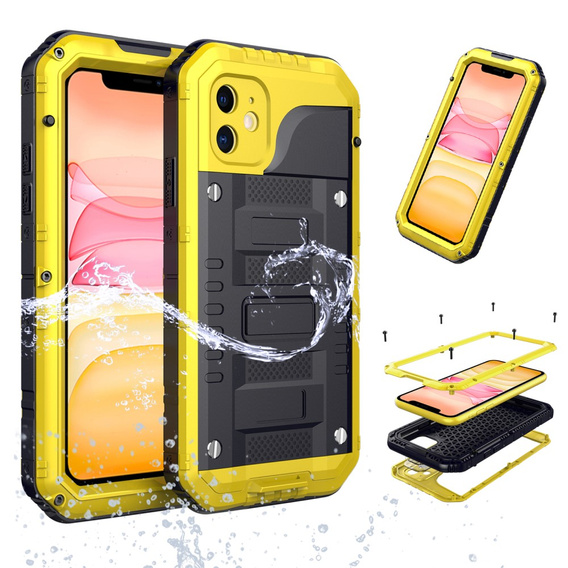 Θωρακισμένη θήκη για iPhone 11, R-JUST, κίτρινη
