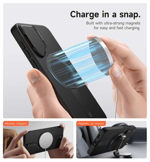 Θήκη Suritch Shockproof με βάση και MagSafe για Samsung Galaxy S25 FE