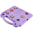 Παιδική θήκη για Apple iPad Air 11" 6 gen. 2024, Cute Patterns, με βάση, μωβ