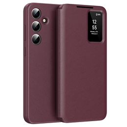 Αναδιπλούμενη θήκη για Samsung Galaxy A55 5G, Smart View Wallet, κόκκινη