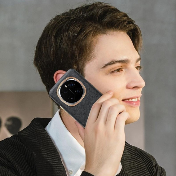 Δερμάτινη θήκη για Honor Magic 7 Pro 5G, leather hybrid, γκρι