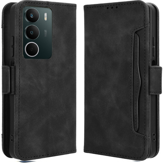 Θήκη με πτερύγιο για Realme C71, Card Slot, μαύρη