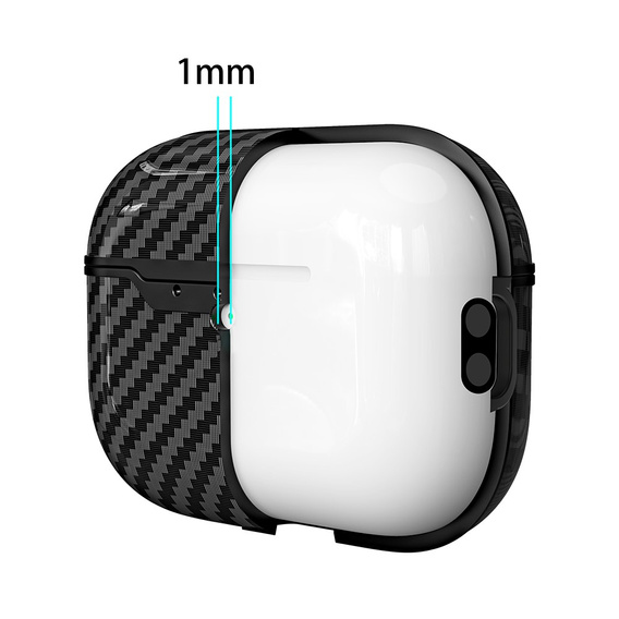 Θήκη TPU με υφή από ίνες άνθρακα για τα AirPods Pro 3