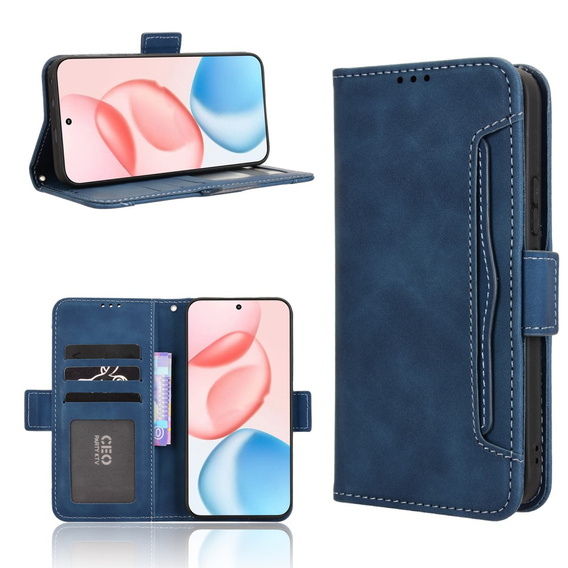 Θήκη με πτερύγιο για Honor 400 5G, Card Slot, σκούρο μπλε