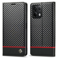 Θήκη με πτερύγιο για Xiaomi Redmi Note 13 Pro 4G, Carbon LC.IMEEKE, μαύρη