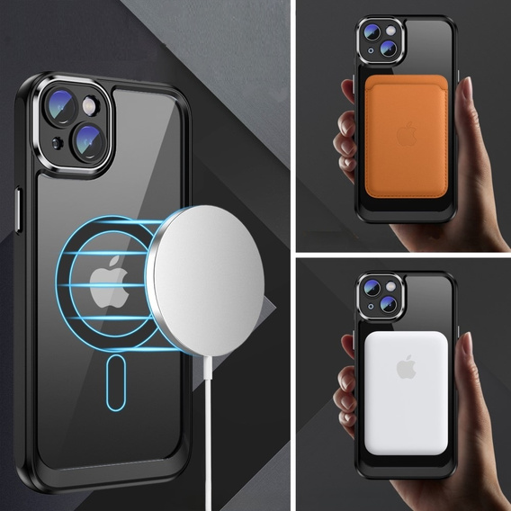Θήκη για iPhone 15 Plus, ERBORD Impact Guard, MagSafe, μαύρη