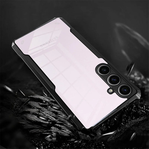 Η θήκη για το Samsung Galaxy A56, AntiDrop Hybrid, μαύρη + σκληρό γυαλί 9H