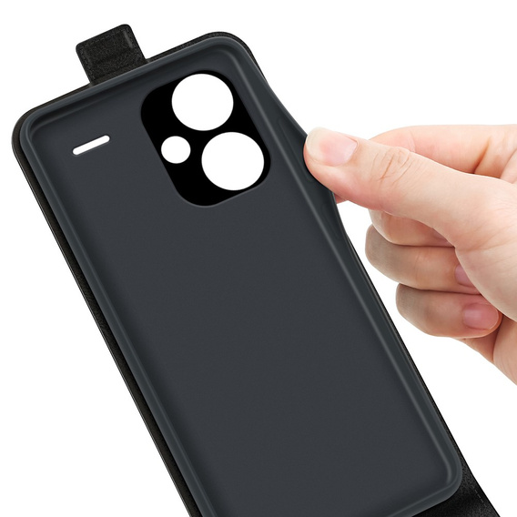 Θήκη με πτερύγιο για Xiaomi Redmi Note 13 Pro+, Flip, μαύρη