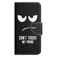 Θήκη με πτερύγιο για Samsung Galaxy M15 5G, Wallet, Don't Touch My Phone μαύρη
