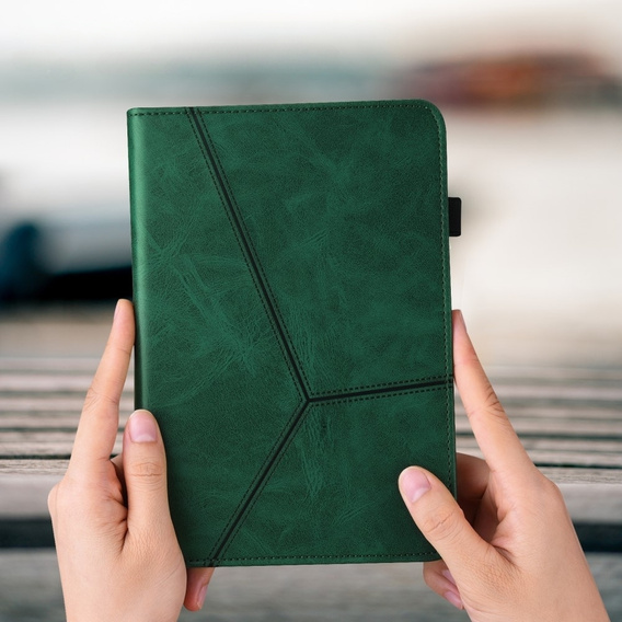 θήκη για Samsung Galaxy Tab A9+, Classic, με υποδοχή γραφίδας, πράσινη