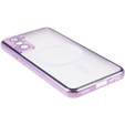 Μαγνητική θήκη MagSafe Dual Glass για Samsung Galaxy S22, μωβ