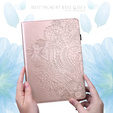 θήκη με πτερύγιο για Xiaomi Redmi Pad SE 11", flower, ροζ