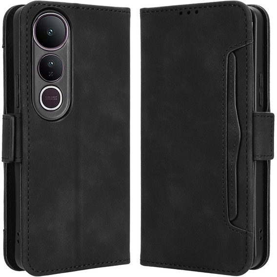 Θήκη με πτερύγιο για Vivo V50 Lite 4G / 5G, Card Slot, μαύρη
