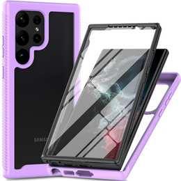 Θήκη για Samsung Galaxy S24 Ultra, Shockproof, με μεμβράνη, μωβ