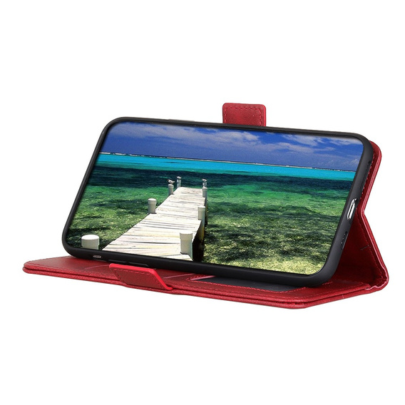 Θήκη με πτερύγιο για Motorola Moto G53 5G / G13 / G23, Wallet, κόκκινη