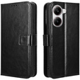 Θήκη με πτερύγιο για Xiaomi Poco X7 Pro 5G, Crazy Horse Wallet, μαύρη
