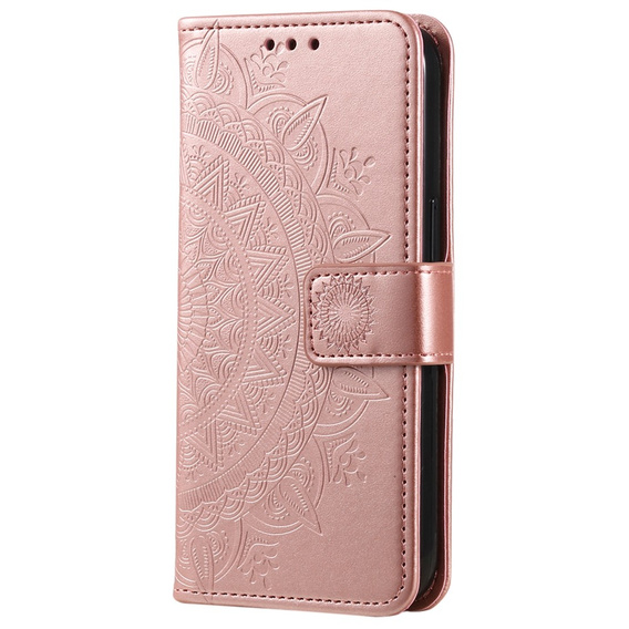 Θήκη με πτερύγιο για Xiaomi Redmi Note 13 Pro+, Mandala, ροζ rose gold