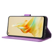 Θήκη με πτερύγιο για Oppo Reno8 T 4G, Wallet Smart Magnet, μωβ