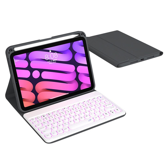 Θήκη + πληκτρολόγιο iPad mini 6 2021 8,3'', Magnetic Keyboard, μαύρη