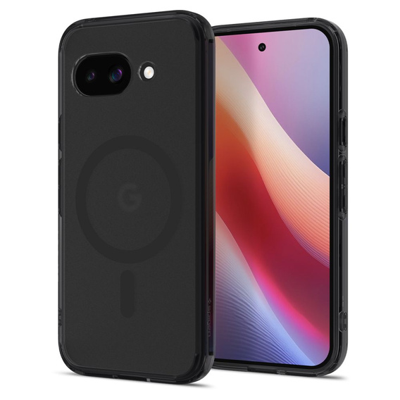 Θήκη MagSafe Spigen για Google Pixel 9A, Ultra Hybrid, ματ / μαύρο + Μετριασμένο γυαλί 9H