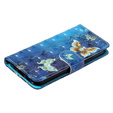 Θήκη με πτερύγιο για Xiaomi Redmi 13C / Poco C65, Wallet, Butterflies μπλε