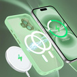 Θήκη για iPhone 16 Plus, για MagSafe, ERBORD Μatt Case, ανοιχτή πράσινη + Γυαλί οθόνης