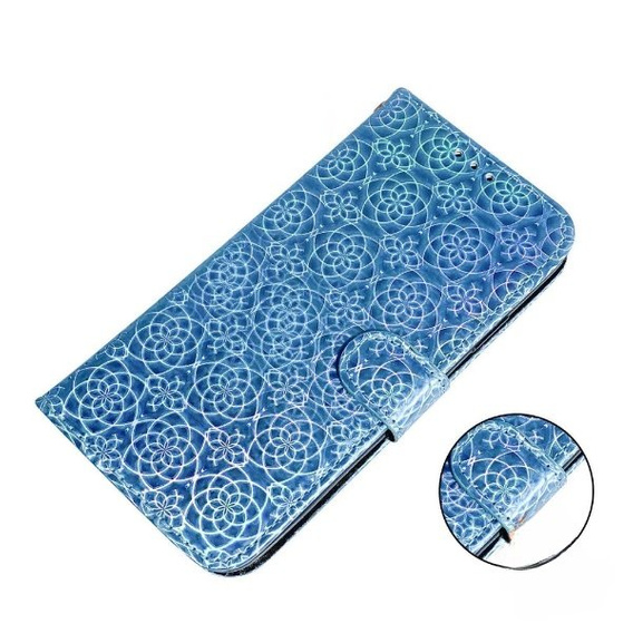 Θήκη με πτερύγιο για Oppo A17, Wallet mandala, μπλε