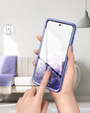 Θήκη για Samsung Galaxy S21 FE, Suritch Full Body Marble, μωβ