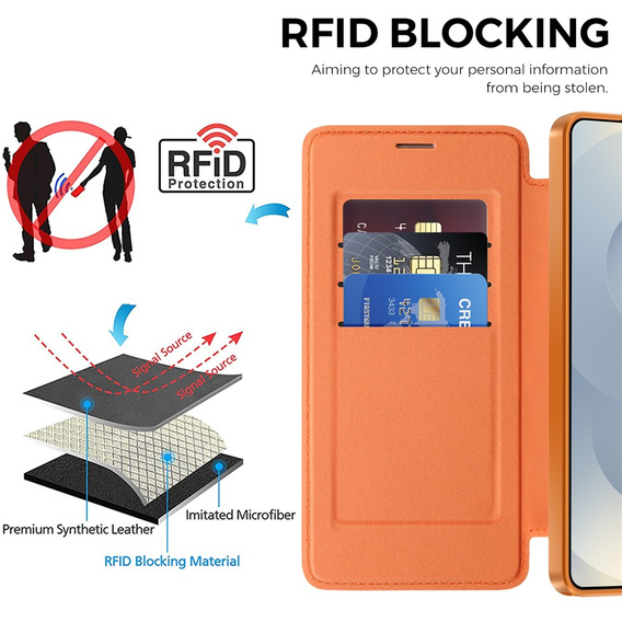 Θήκη με πτυσσόμενο καπάκι RFID Wallet MagSafe με προστασία κάμερας για Samsung Galaxy S26 Ultra