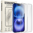 2x Μετριασμένο γυαλί ERBORD 9H Hard Glass στην οθόνη για iPhone 16