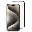 Μετριασμένο γυαλί 3D για iPhone 15, με κάλυμμα ηχείου, μαύρο