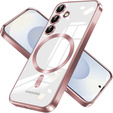 Θήκη για Samsung Galaxy S25, Electro MagSafe, ροζ rose gold + Γυαλί για την οθόνη
