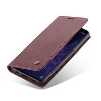 θήκη CASEME για Samsung Galaxy S9, Leather Wallet Case, μπορντό