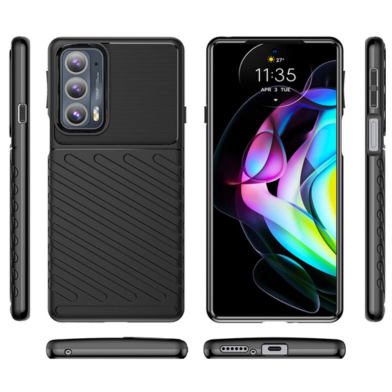 Θήκη για Motorola Edge 20, Thunder, μαύρη