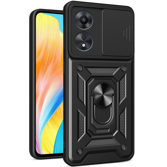 Θήκη για Oppo A98 5G, CamShield Slide, μαύρο