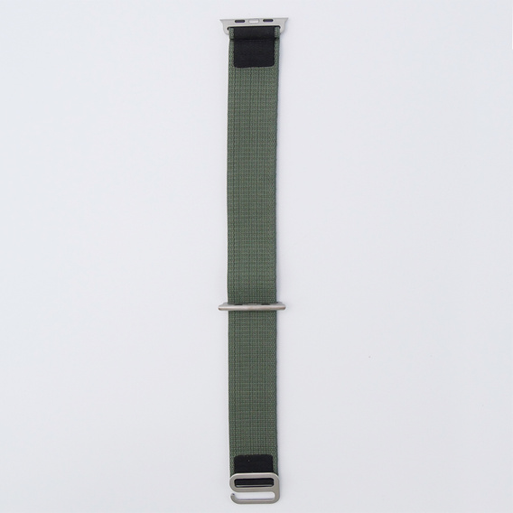 Λουράκι νάιλον για Apple Watch 1/2/3/4/5/6/7/8/SE/ULTRA 42/44/45/49mm, πράσινη / μαύρη 