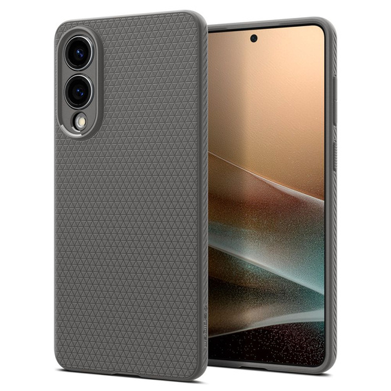 θήκη Spigen για Samsung Galaxy S25, Liquid Air, μαύρη + μετριασμένο γυαλί 9H