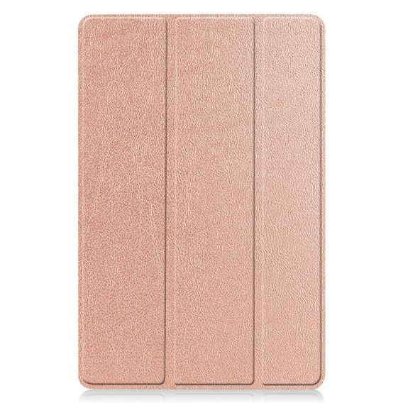 Θήκη για Samsung Galaxy Tab S9 FE, τρίπτυχη, ροζ rose gold 