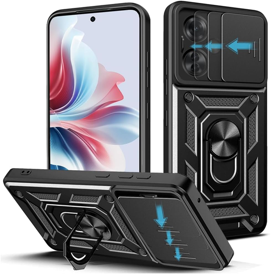Θήκη για Oppo Reno 11F 5G, CamShield Slide, μαύρη