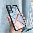 Θήκη για Samsung Galaxy S24+ Plus, Fusion Hybrid, με προστασία κάμερας, διαφανής / μαύρη