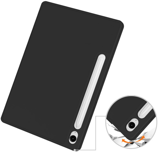 Θήκη για Samsung Galaxy Tab S10 Lite / S10 FE / S9 FE, Smartcase με χώρο για γραφίδα, μαύρη
